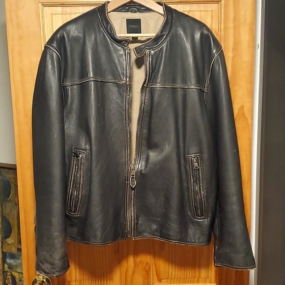 Express Jackets & Coats Mens Vintage Express Leather Bomber Jacket
